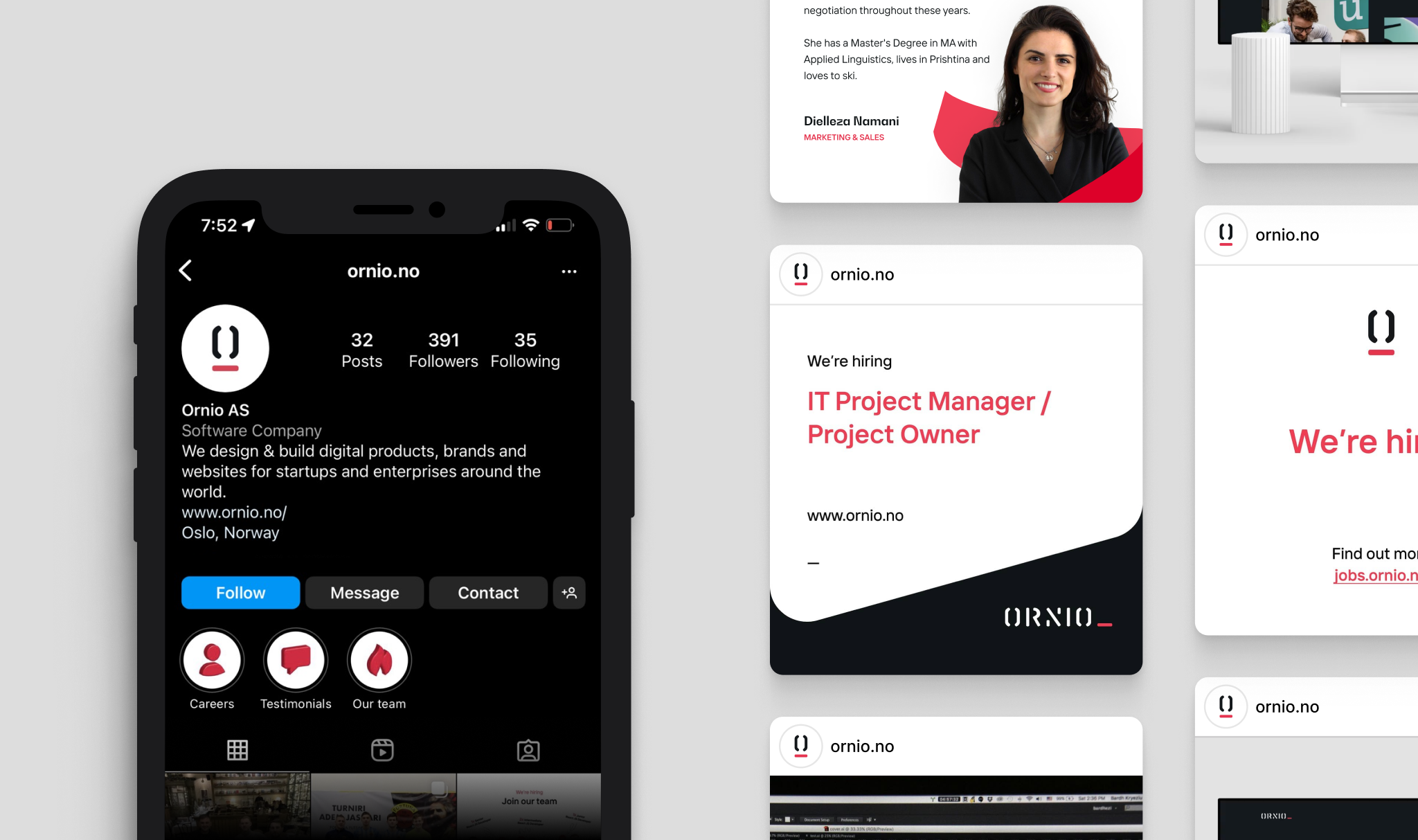 Social media post templates