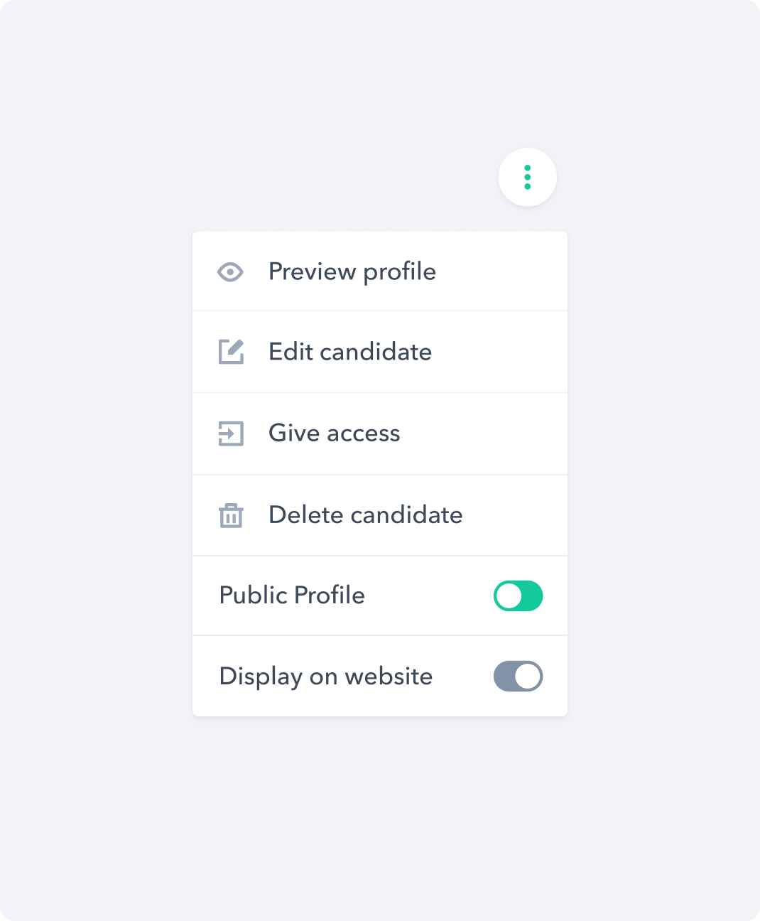 A popover menu component that opens on demand.