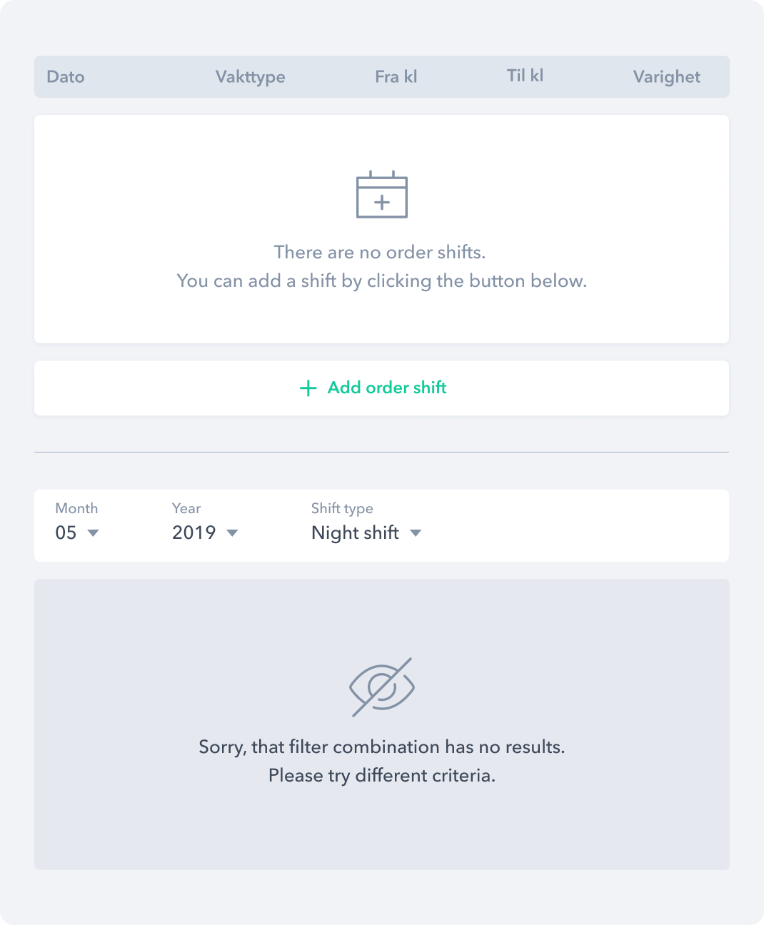 An infostate component that is used as a placeholder for any type of empty content.